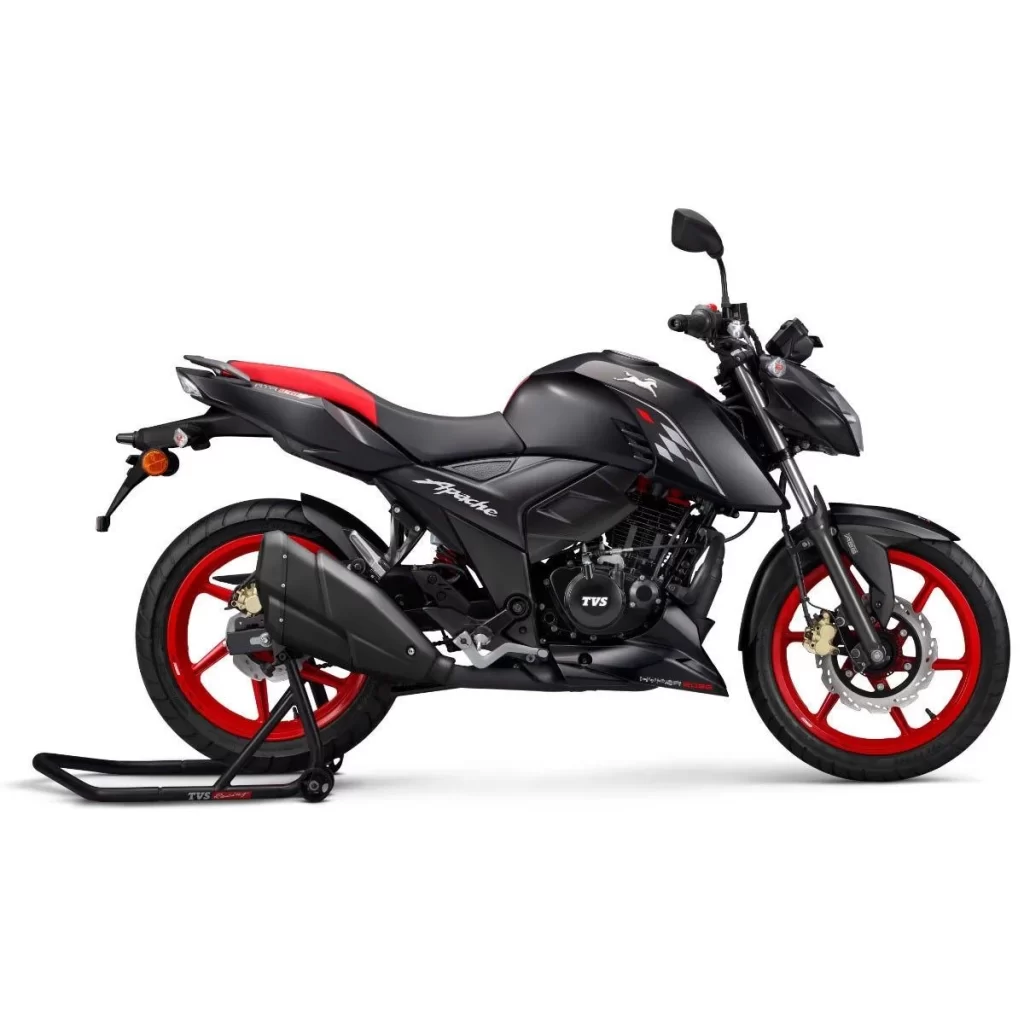 TVS Apache RTR 160 4V side view
