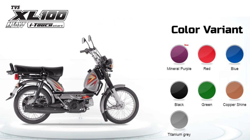 TVS XL 100 Color Variant | carinfoindia.com