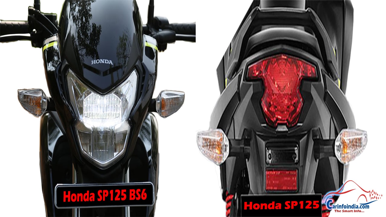 honda SP125 BS6 front and back look By- CarInfoIndia.com