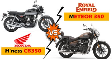 Honda Hness CB350 vs Royal Enfield Meteor 350 - CompareBy- Carinfoindia.com