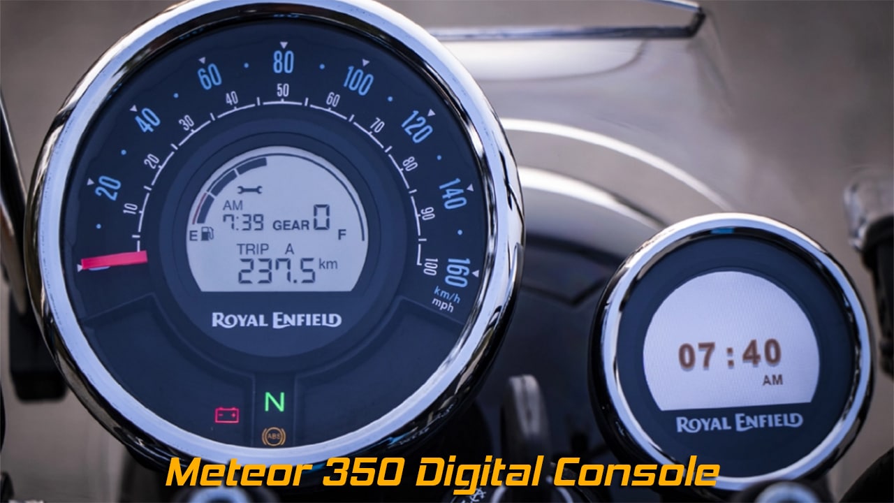 Royal Enfield Meteor 350 Digital Console By- carinfoindia.com